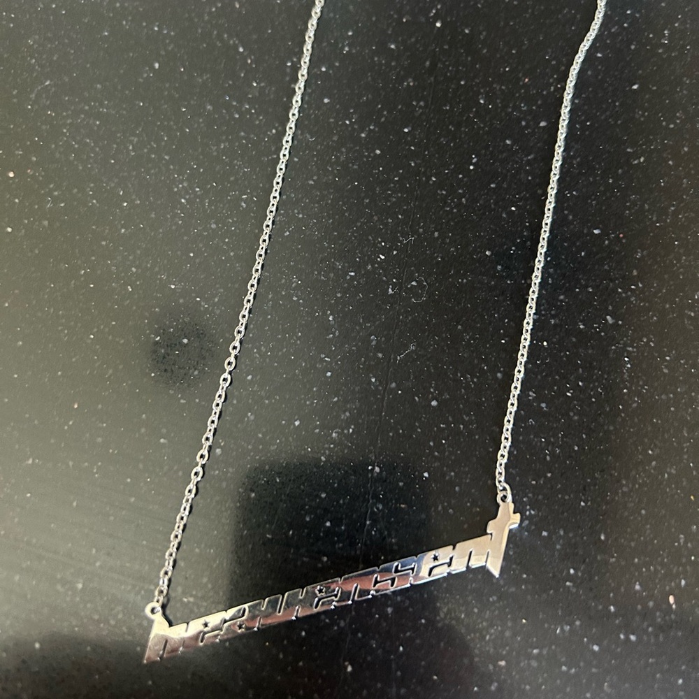 Stylish Silver Nameplate Necklace